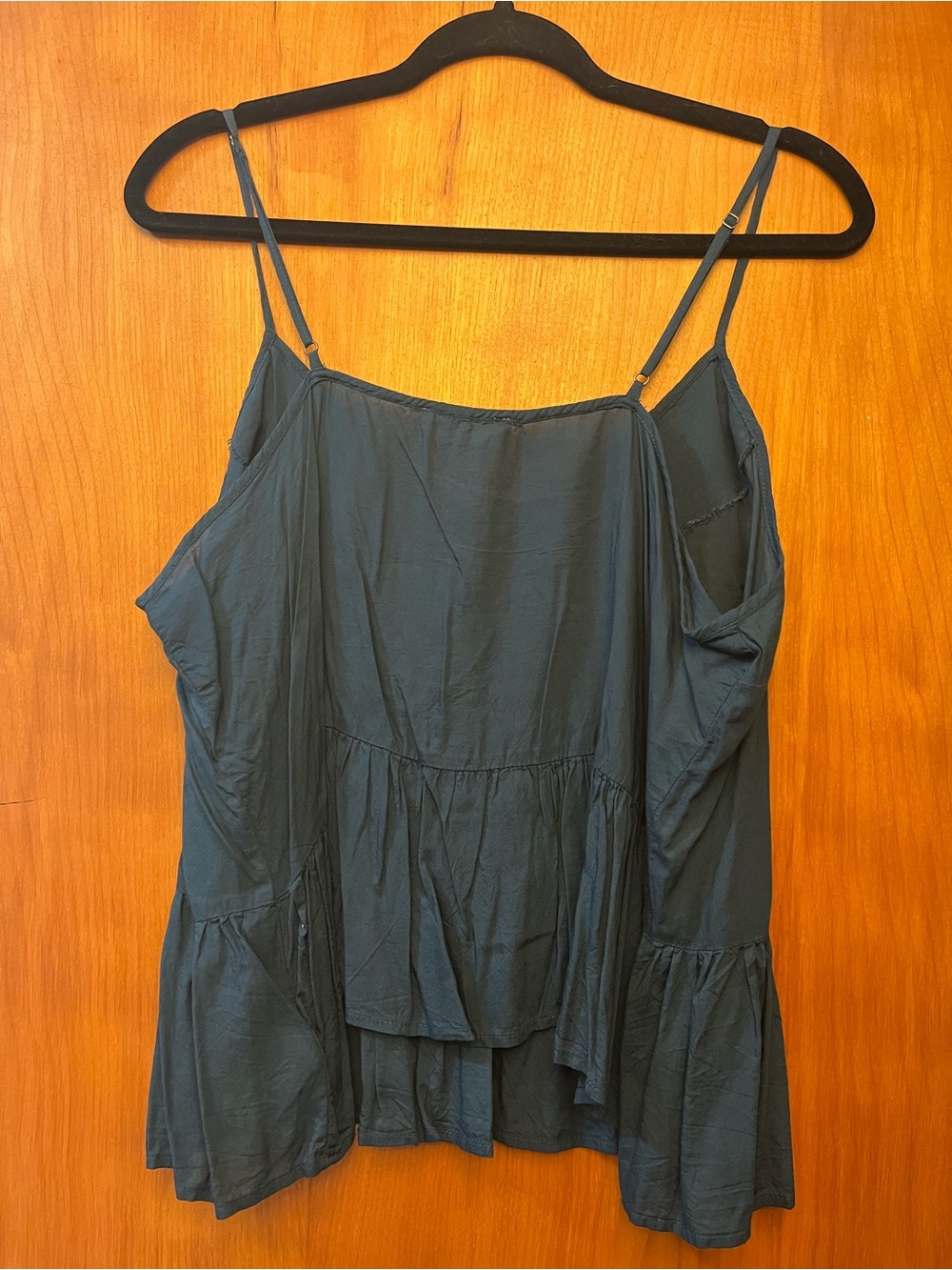 Lucky Brand Blue Green Tiered Spaghetti Strap Camisole
